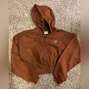 Gymshark cropped zip up sweatshirt